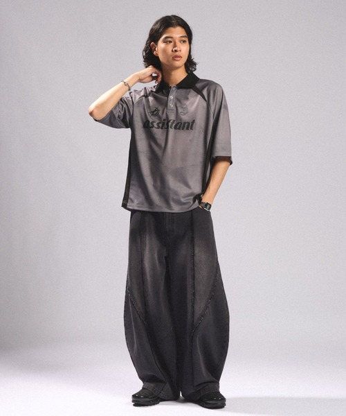 RAGEBLUE(レイジブルー)の「ARCH FRINGE DENIM BARREL BUGGY PANTS/アーチフリンジデニムバレルバギーパンツ(デニムパンツ・メンズ・ブルー/ブラック・LARGE/MEDIUM)」の4枚目の写真