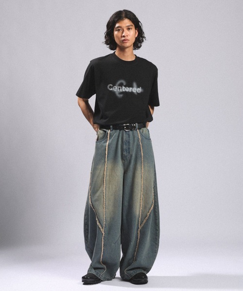 RAGEBLUE(レイジブルー)の「ARCH FRINGE DENIM BARREL BUGGY PANTS/アーチフリンジデニムバレルバギーパンツ(デニムパンツ・メンズ・ブルー/ブラック・LARGE/MEDIUM)」の15枚目の写真