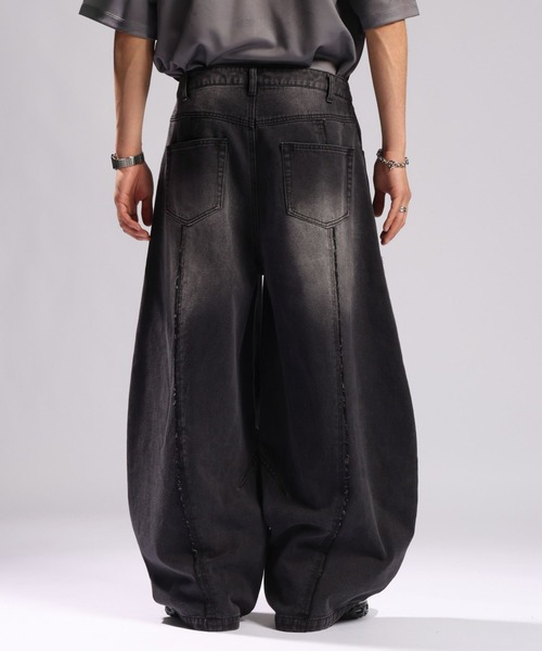 RAGEBLUE(レイジブルー)の「ARCH FRINGE DENIM BARREL BUGGY PANTS/アーチフリンジデニムバレルバギーパンツ(デニムパンツ・メンズ・ブルー/ブラック・LARGE/MEDIUM)」の22枚目の写真