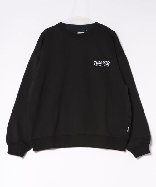 THRASHER(スラッシャー)の「【THRASHER / スラッシャー】裏起毛 NECKFACEロゴ刺繍 スウェットプルオーバー(スウェット・メンズ・ブラック系1/レッド/ブラック系2/ブルー・MEDIUM/X-LARGE/LARGE)」の1枚目の写真