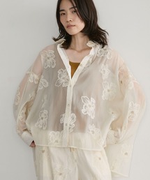 Doux archives | フラワー刺繍シアーオーバーシャツ(シャツ/ブラウス)