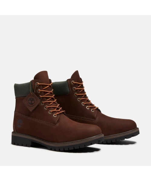 Timberland(ティンバーランド)の「ヘリテージ 6インチ ウォータープルーフ ブーツ メンズ (防水)(ブーツ・メンズ・ダークブラウン・25.5cm/25.0cm/28.5cm/28.0cm/27.5cm/27.0cm/26.5cm/26.0cm/30.0cm/29.0cm)」の3枚目の写真