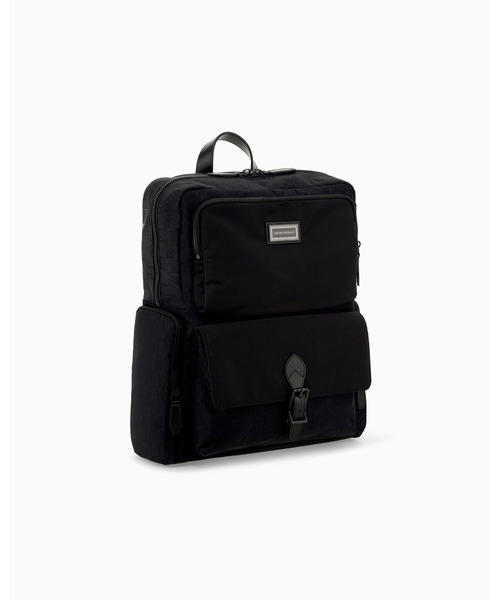 EMPORIO ARMANI(エンポリオアルマーニ)の「【エンポリオ アルマーニ】バックル付きフラップ マルチポケット バックパック(バックパック/リュック・メンズ・カーキ系/ブラック系・FREE)」の7枚目の写真