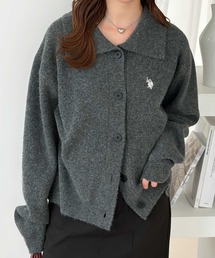 GeeRA別注【U.S. POLO ASSN.】衿付ニットカーディガン