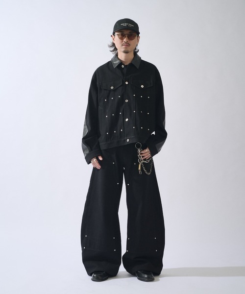 Lui's(ルイス)の「SURJENT ダブルニーバレルデニム(デニムパンツ・メンズ・インディゴブルー/ブラック・1/2)」の8枚目の写真