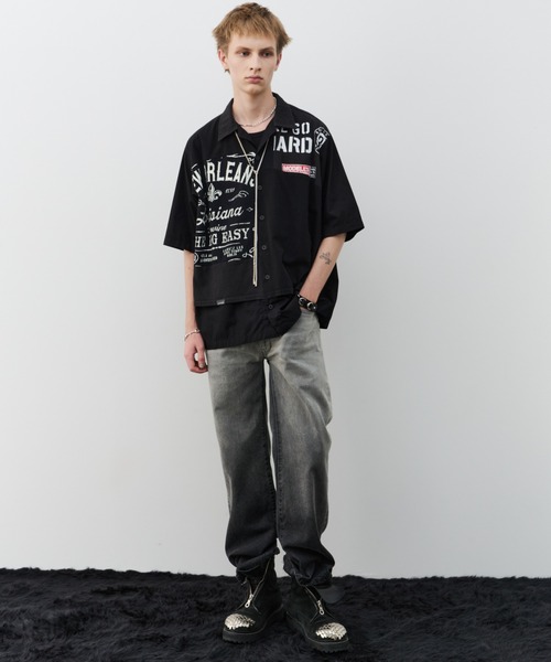 AIVER（アイバー）の「AIVER　フェードブリーチローライズデニム（デニムパンツ・メンズ・ブラック・SMALL/MEDIUM/LARGE）」の9枚目の写真