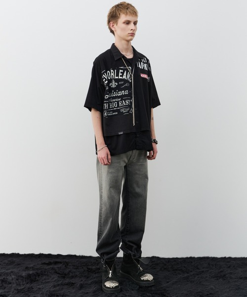 AIVER（アイバー）の「AIVER　フェードブリーチローライズデニム（デニムパンツ・メンズ・ブラック・SMALL/MEDIUM/LARGE）」の13枚目の写真