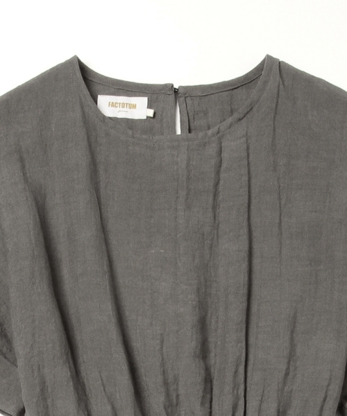 Ray BEAMS(レイビームス)の「●FACTOTUM femme×Ray BEAMS / 別注 リネンマキシ ワンピース(ワンピース・レディース・グレー/ブラック・ONE SIZE)」の14枚目の写真