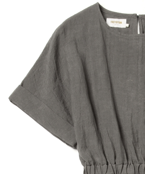 Ray BEAMS(レイビームス)の「●FACTOTUM femme×Ray BEAMS / 別注 リネンマキシ ワンピース(ワンピース・レディース・グレー/ブラック・ONE SIZE)」の13枚目の写真