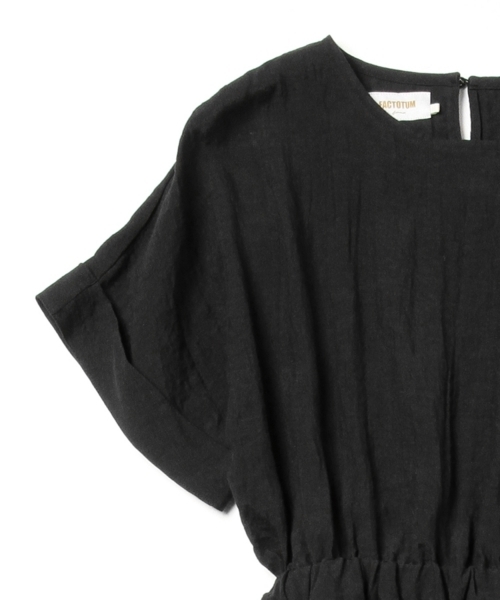 Ray BEAMS(レイビームス)の「●FACTOTUM femme×Ray BEAMS / 別注 リネンマキシ ワンピース(ワンピース・レディース・グレー/ブラック・ONE SIZE)」の6枚目の写真