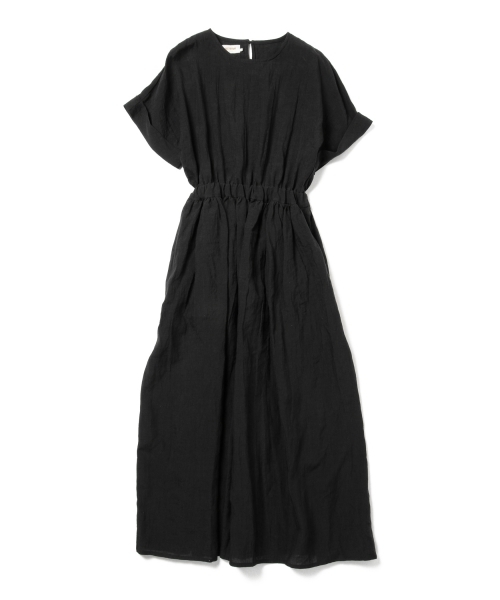 Ray BEAMS(レイビームス)の「●FACTOTUM femme×Ray BEAMS / 別注 リネンマキシ ワンピース(ワンピース・レディース・グレー/ブラック・ONE SIZE)」の4枚目の写真