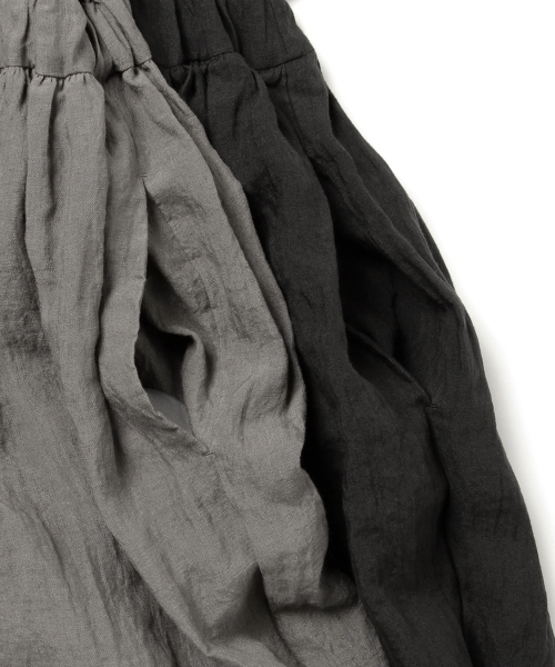 Ray BEAMS(レイビームス)の「●FACTOTUM femme×Ray BEAMS / 別注 リネンマキシ ワンピース(ワンピース・レディース・グレー/ブラック・ONE SIZE)」の3枚目の写真