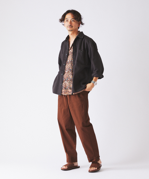 JOURNAL STANDARD relume(ジャーナルスタンダード レリューム)の「ヴァリアス ツイル CPO シャツジャケット(シャツ/ブラウス・メンズ・ブラック系その他/ライトグレー/ブラウン/ネイビー・LARGE/MEDIUM)」の19枚目の写真