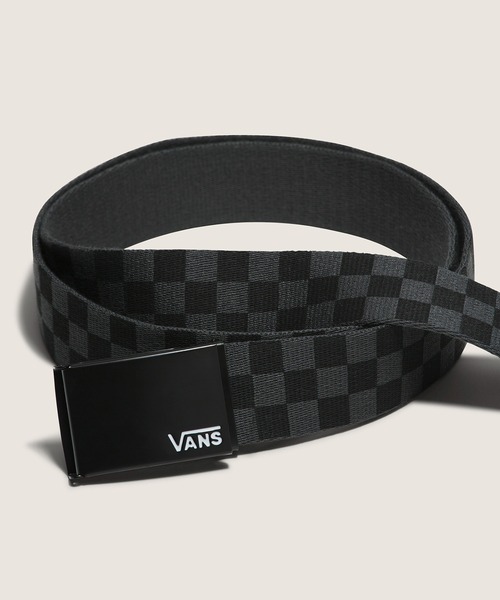 VANS(バンズ)の「DEPPSTER II ウェブベルト / MN DEPPSTER II WEB B Black/Cha VN0A31J1BA51(ベルト・メンズ・ブラック×グレー・ONE SIZE)」の2枚目の写真