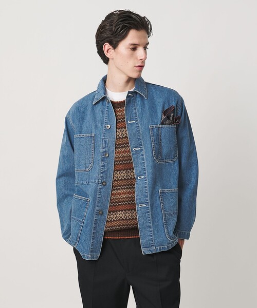 UNITED ARROWS(ユナイテッドアローズ)の「シオタ ハードウォッシュ スビンデニム カバーオール「 SLOW & 」(カバーオール・メンズ・ライトブルー・M/L/S/XL)」の1枚目の写真