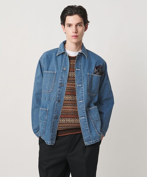 UNITED ARROWS(ユナイテッドアローズ)の「シオタ ハードウォッシュ スビンデニム カバーオール「 SLOW & 」(カバーオール・メンズ・ライトブルー・M/L/S/XL)」の2枚目の写真