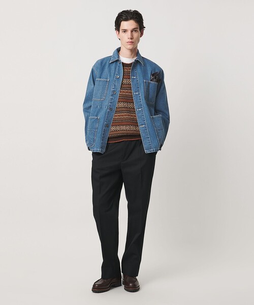 UNITED ARROWS(ユナイテッドアローズ)の「シオタ ハードウォッシュ スビンデニム カバーオール「 SLOW & 」(カバーオール・メンズ・ライトブルー・M/L/S/XL)」の4枚目の写真