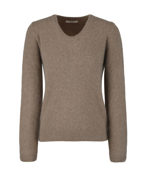 VLETI（ブレッティ）の「Raccoon U-neck Ribbed Knit (Moca)（ニット/セーター・レディース・モカ・FREE）」の2枚目の写真