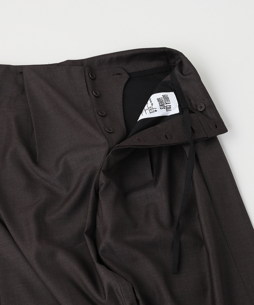 G.C.G（ガブリエラコールガーメンツ）FINE WOOL PLEATED TROUSERS
