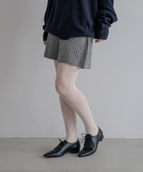 LOWRYS FARM(ローリーズファーム)の「ケーブルニットショートパンツ 1052805(その他パンツ・レディース・ブラック/アイボリー/グレー・FREE)」の6枚目の写真