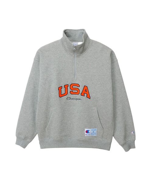 Champion(チャンピオン)の「【Champion/チャンピオン】メンズ アクションスタイル ハーフジップスウェットシャツ(スウェット・メンズ・ブラック/ライトパープル/オートミール/グレー・X-LARGE/LARGE/MEDIUM)」の2枚目の写真