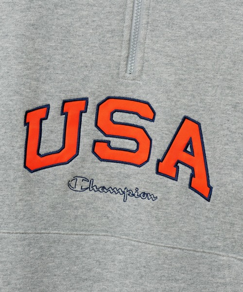 Champion(チャンピオン)の「【Champion/チャンピオン】メンズ アクションスタイル ハーフジップスウェットシャツ(スウェット・メンズ・ブラック/ライトパープル/オートミール/グレー・X-LARGE/LARGE/MEDIUM)」の8枚目の写真