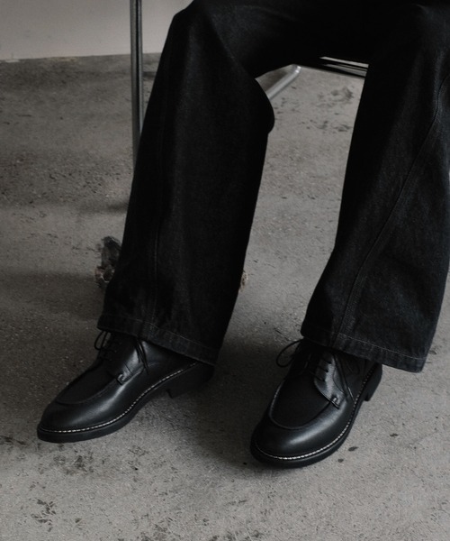 WYM LIDNM（ウィム バイ リドム）の「GRAINED LEATHER U-TIP DERBY SHOES（ドレスシューズ・メンズ・ブラック・L/XL/M/XS/S）」の10枚目の写真