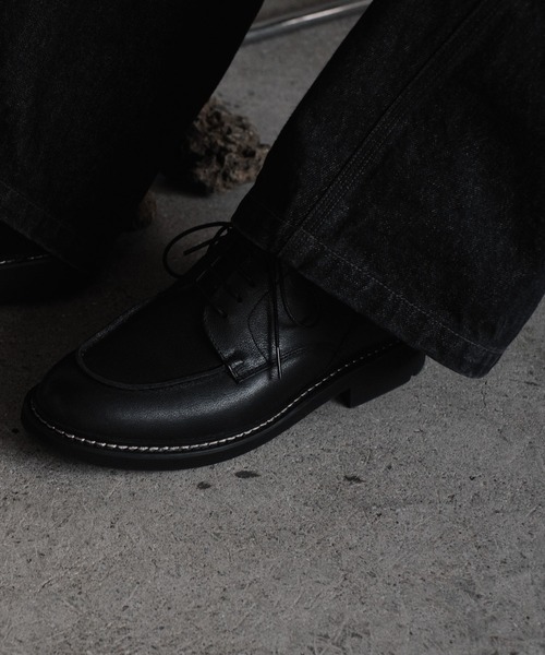 WYM LIDNM（ウィム バイ リドム）の「GRAINED LEATHER U-TIP DERBY SHOES（ドレスシューズ・メンズ・ブラック・L/XL/M/XS/S）」の11枚目の写真