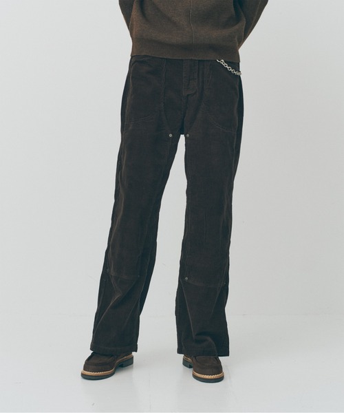 MAISON CLUB(メゾンクラブ)の「【MAISON CLUB】Corduroy Double Knee Pants / コーデュロイダブルニーパンツ SNF(その他パンツ・メンズ・ダークブラウン/ベージュ・M/L)」の4枚目の写真