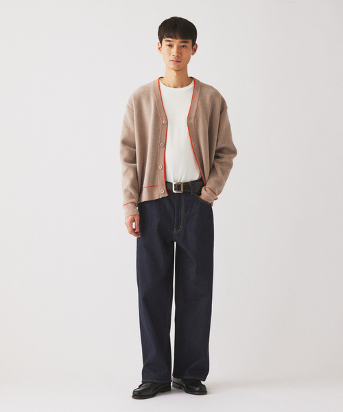 JOURNAL STANDARD relume（ジャーナルスタンダード　レリューム）の「モール クロップド カーディガン（カーディガン/ボレロ・メンズ・アイボリー/グリーン/ブラウン/ブラック・MEDIUM/LARGE）」の7枚目の写真