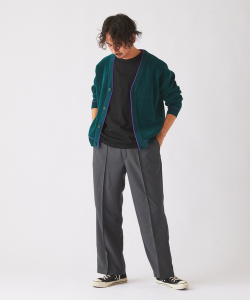 JOURNAL STANDARD relume（ジャーナルスタンダード　レリューム）の「モール クロップド カーディガン（カーディガン/ボレロ・メンズ・アイボリー/グリーン/ブラウン/ブラック・MEDIUM/LARGE）」の9枚目の写真