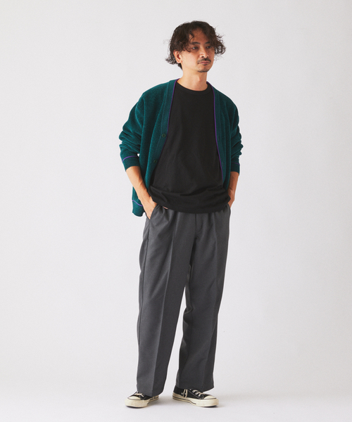 JOURNAL STANDARD relume（ジャーナルスタンダード　レリューム）の「モール クロップド カーディガン（カーディガン/ボレロ・メンズ・アイボリー/グリーン/ブラウン/ブラック・MEDIUM/LARGE）」の21枚目の写真