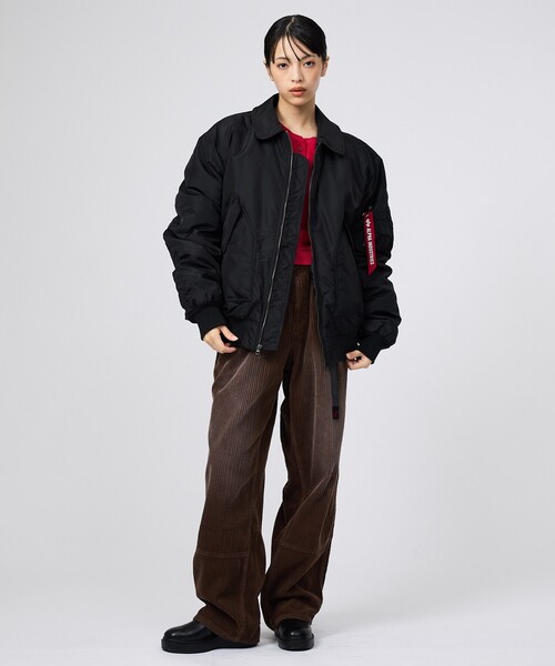 Alpha Industries(アルファインダストリーズ)の「【ALPHA / アルファ】CWU-45/P RELAXED FIT FLIGHT JACKET / オックスフォード リラックスフィット フライトジャケット / ユニセックス(ブルゾン・メンズ・ブラック・XL/L/M)」の9枚目の写真