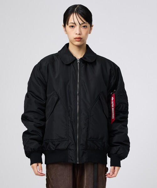 Alpha Industries(アルファインダストリーズ)の「【ALPHA / アルファ】CWU-45/P RELAXED FIT FLIGHT JACKET / オックスフォード リラックスフィット フライトジャケット / ユニセックス(ブルゾン・メンズ・ブラック・XL/L/M)」の12枚目の写真
