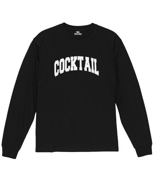 NOBOUND(ノーバウンド)の「NOBOUND(ノーバウンド) 長袖Tシャツ COCKTAIL カクテル ロゴ プリント レギュラーシルエット ロンT トップス カットソー メンズ ユニセックス(Tシャツ/カットソー・メンズ・ホワイト/ネイビー/ブラック・XL/L/M)」の1枚目の写真