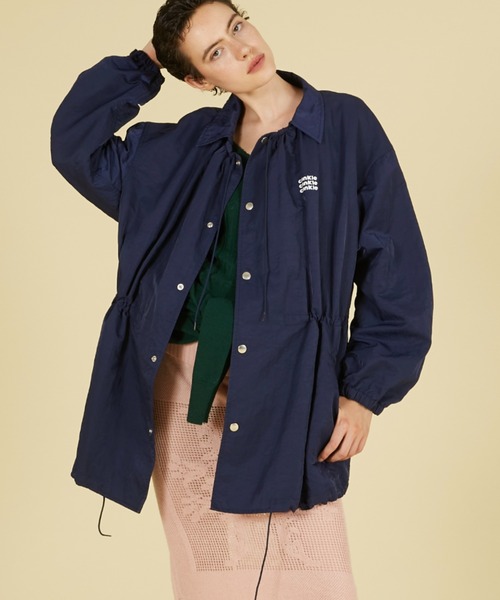 crinkle crinkle crinkle(クリンクルクリンクルクリンクル)の「ギャザーモンスターコーチジャケット / 【crinkle crinkle crinkle】 gather monster coach jacket(ナイロンジャケット・レディース・ブラック/ネイビー/グリーン・FREE)」の1枚目の写真