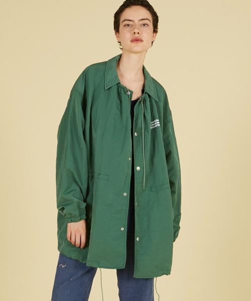 crinkle crinkle crinkle(クリンクルクリンクルクリンクル)の「ギャザーモンスターコーチジャケット / 【crinkle crinkle crinkle】 gather monster coach jacket(ナイロンジャケット・レディース・ブラック/ネイビー/グリーン・FREE)」の3枚目の写真