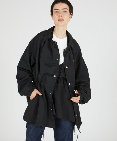 crinkle crinkle crinkle(クリンクルクリンクルクリンクル)の「ギャザーモンスターコーチジャケット / 【crinkle crinkle crinkle】 gather monster coach jacket(ナイロンジャケット・レディース・ブラック/ネイビー/グリーン・FREE)」の2枚目の写真