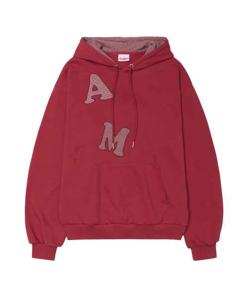 AMESWORLDWIDE(アメスワールドワイド)の「ビッグパッチアップリケフーディー レッド(パーカー・レディース・その他・SMALL/MEDIUM/LARGE)」の1枚目の写真