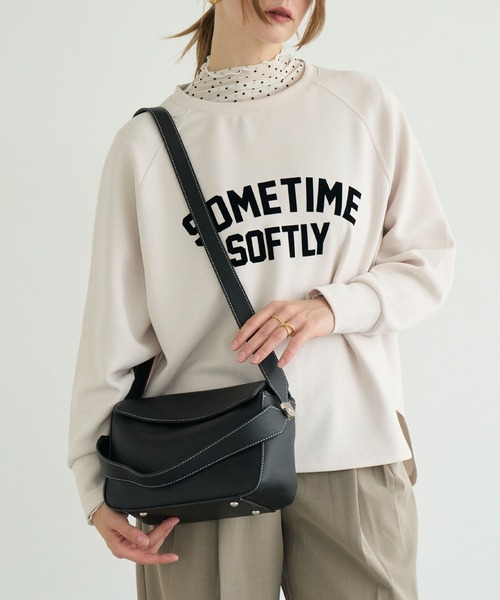 ZAKKA-BOX(ザッカボックス)の「フロッキーPT裾ラウンドヘムPO(Tシャツ/カットソー・レディース・アイボリー/モカ・FREE)」の9枚目の写真