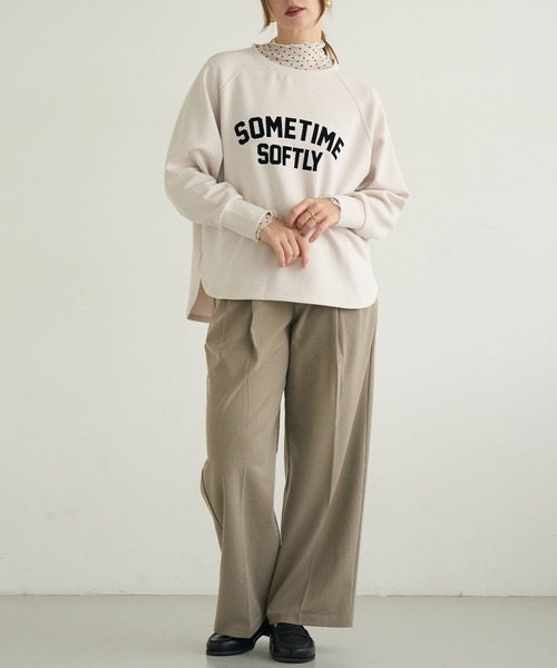 ZAKKA-BOX(ザッカボックス)の「フロッキーPT裾ラウンドヘムPO(Tシャツ/カットソー・レディース・アイボリー/モカ・FREE)」の11枚目の写真