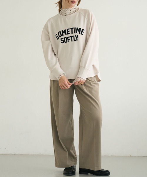 ZAKKA-BOX(ザッカボックス)の「フロッキーPT裾ラウンドヘムPO(Tシャツ/カットソー・レディース・アイボリー/モカ・FREE)」の14枚目の写真