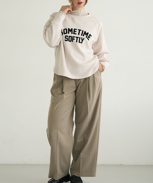 ZAKKA-BOX(ザッカボックス)の「フロッキーPT裾ラウンドヘムPO(Tシャツ/カットソー・レディース・アイボリー/モカ・FREE)」の15枚目の写真