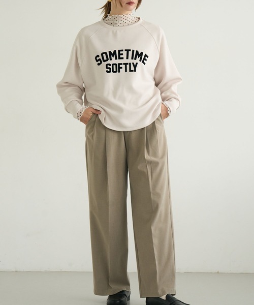 ZAKKA-BOX(ザッカボックス)の「フロッキーPT裾ラウンドヘムPO(Tシャツ/カットソー・レディース・アイボリー/モカ・FREE)」の16枚目の写真