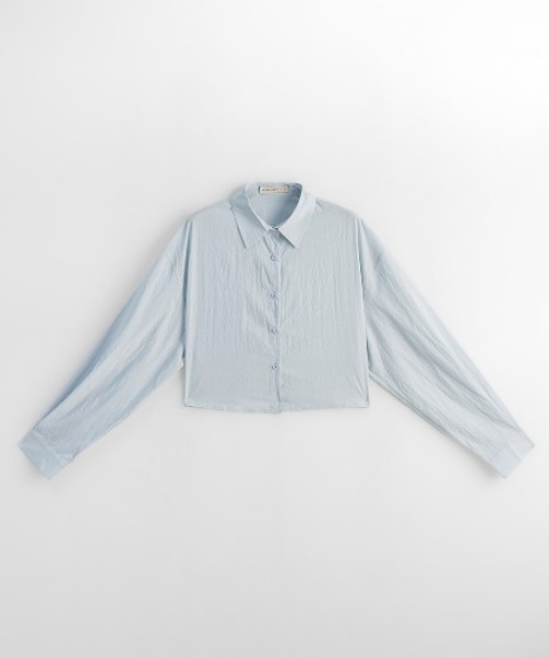 QUEEN SHOP（クイーンショップ）の「バックタックショートシャツ（シャツ/ブラウス・レディース・ライトブラウン/ブルー/グリーン/ベージュ・FREE）」の5枚目の写真