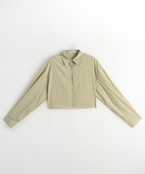 QUEEN SHOP（クイーンショップ）の「バックタックショートシャツ（シャツ/ブラウス・レディース・ライトブラウン/ブルー/グリーン/ベージュ・FREE）」の11枚目の写真