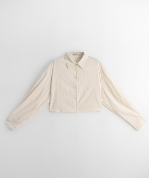 QUEEN SHOP（クイーンショップ）の「バックタックショートシャツ（シャツ/ブラウス・レディース・ライトブラウン/ブルー/グリーン/ベージュ・FREE）」の17枚目の写真