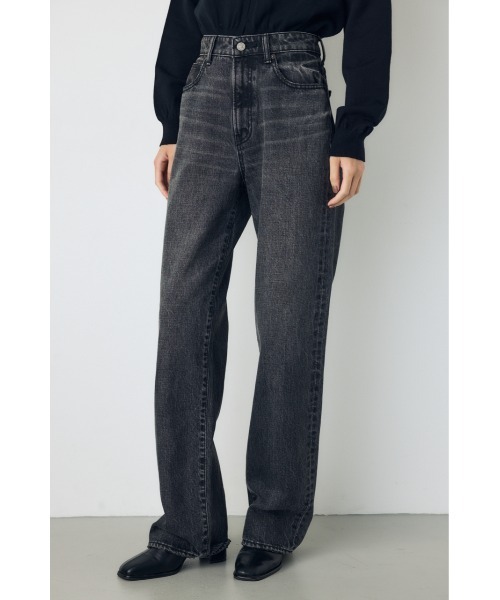 AZUL by moussy（アズールバイマウジー）の「【超スタイルアップデニムがアップデート！】AZUL DENIM ストレートデニム　春服　夏服　秋服　冬服　体系カバー【身長/骨格別着用画像あり】（デニムパンツ・レディース・ライトブルー/ライトブラック・X-SMALL/MEDIUM/LARGE/SMALL）」の3枚目の写真