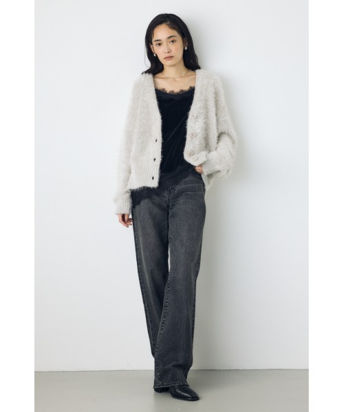 AZUL by moussy（アズールバイマウジー）の「【超スタイルアップデニムがアップデート！】AZUL DENIM ストレートデニム　春服　夏服　秋服　冬服　体系カバー【身長/骨格別着用画像あり】（デニムパンツ・レディース・ライトブルー/ライトブラック・X-SMALL/MEDIUM/LARGE/SMALL）」の11枚目の写真