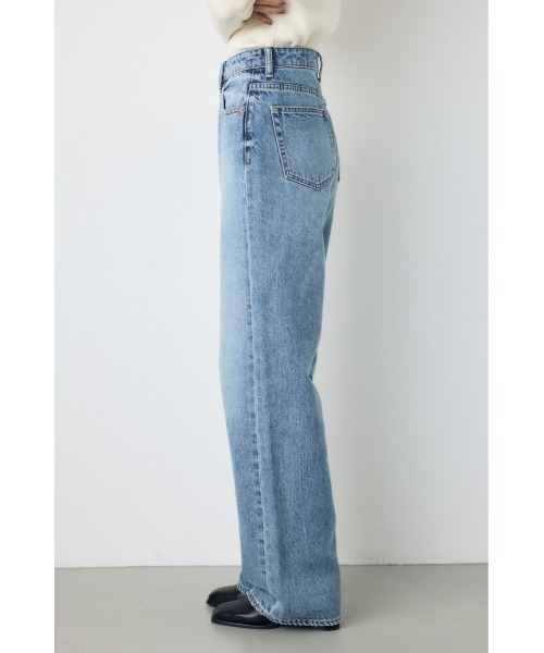 AZUL by moussy（アズールバイマウジー）の「【超スタイルアップデニムがアップデート！】AZUL DENIM ストレートデニム　春服　夏服　秋服　冬服　体系カバー【身長/骨格別着用画像あり】（デニムパンツ・レディース・ライトブルー/ライトブラック・X-SMALL/MEDIUM/LARGE/SMALL）」の13枚目の写真
